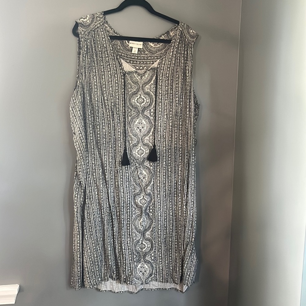Printed shift dress